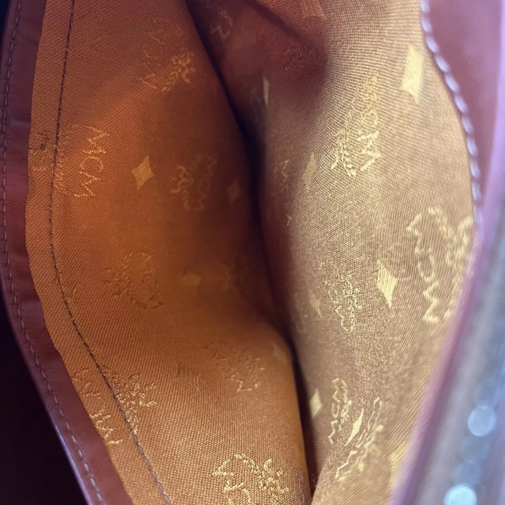 MCM Monogrammed Boston Leather Bag - Picture 13 of 13